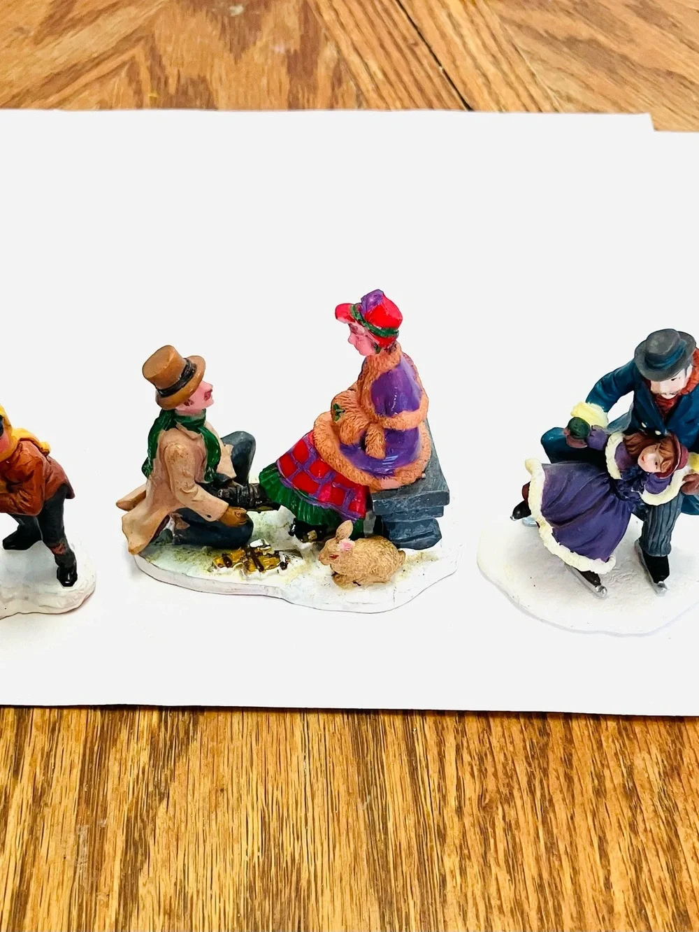 Lemax Christmas Village Figures Set Of 3 Minor Wear